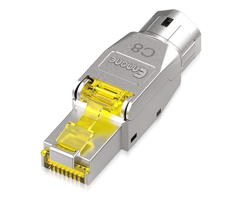 英曼-八類鋅合金屏蔽免打水晶頭 電競工業級