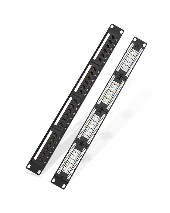 1U 24 Ports Network Patch Panel