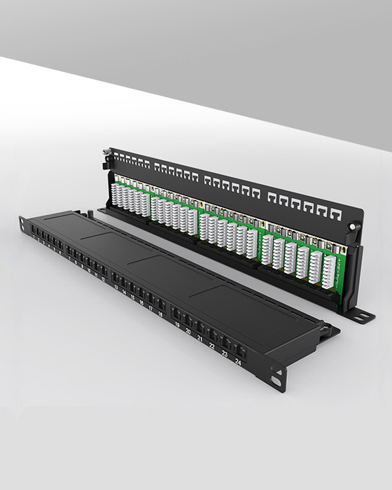0.5U24口-防塵網絡配線架