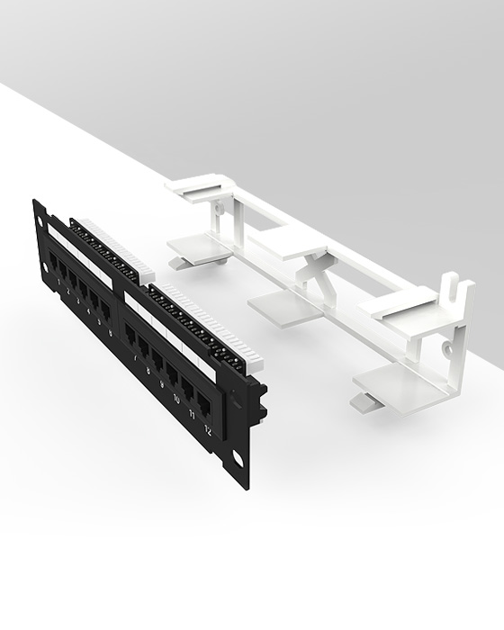 1U 12 Ports Network Patch Panel