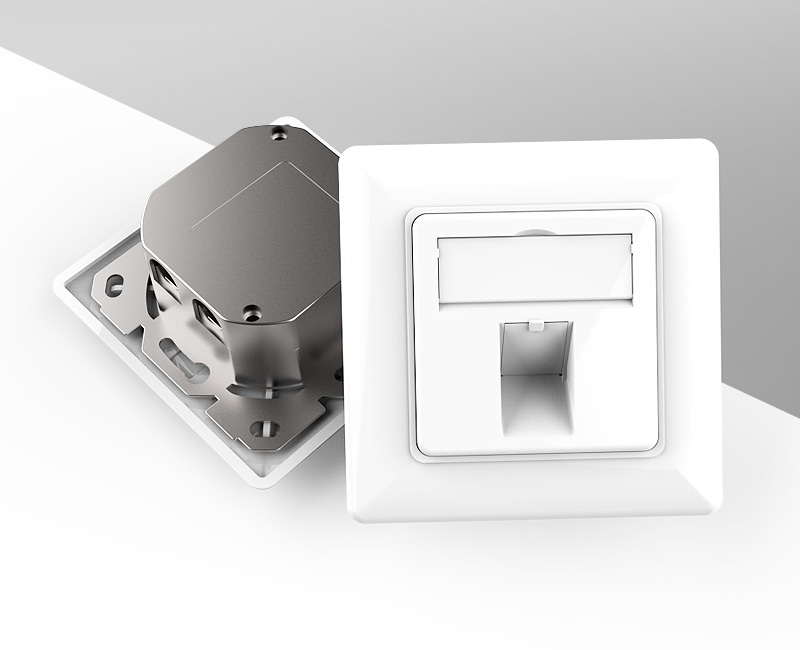 英曼80型-模塊一體式面板，電腦插座，網絡面板-單口/雙口 Network Face Plate