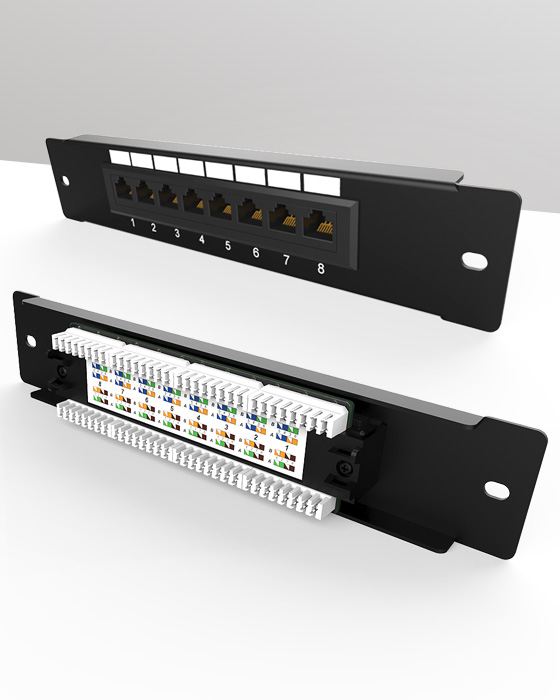 1U8口-弱電款網絡配線架