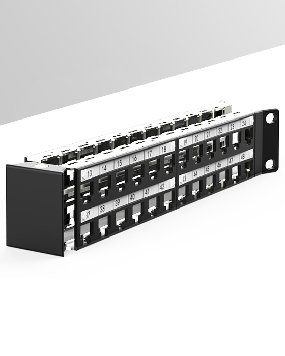 1U48口-屏蔽折彎空配架