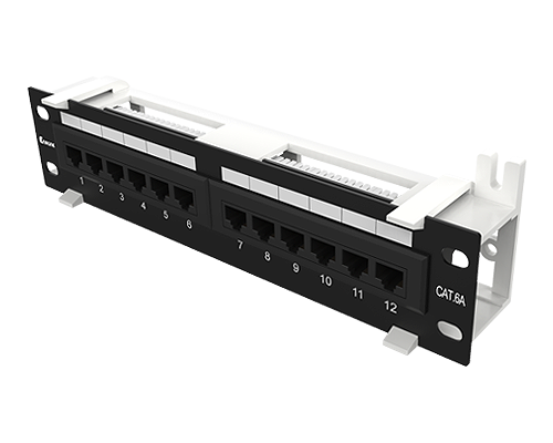 1U 12 Port-CAT.6A UTP Patch Panel