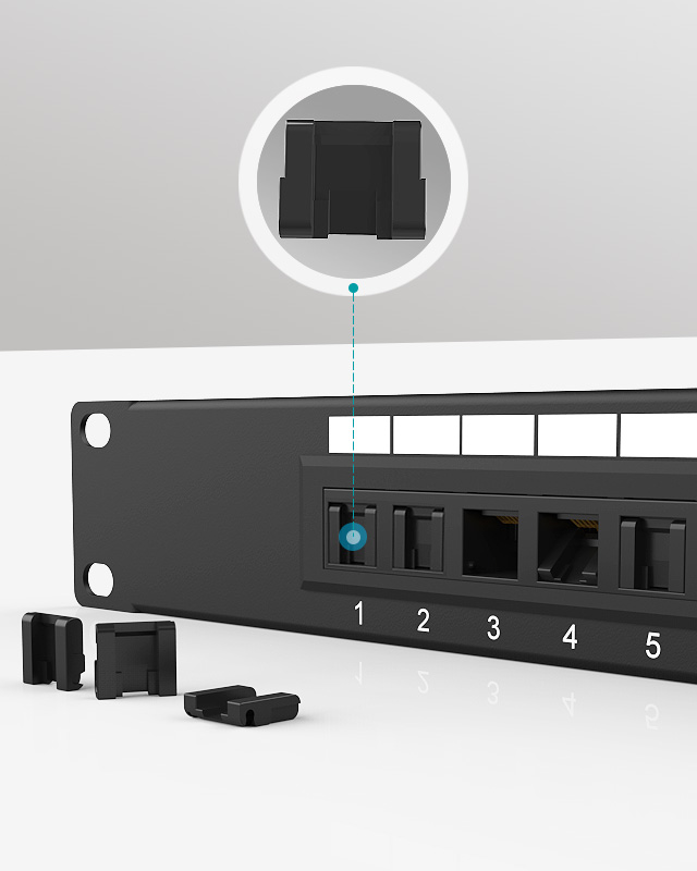 1U16口-防塵網絡配線架