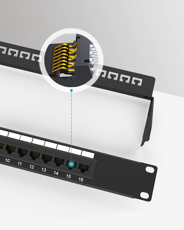 1U16口-防塵網絡配線架